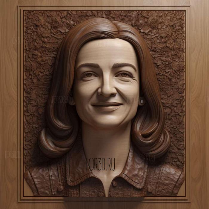 Sheryl Sandberg 2 stl model for CNC